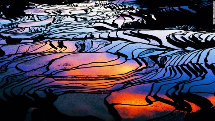 Terrazzi di riso. Yuanyang, Yuannan